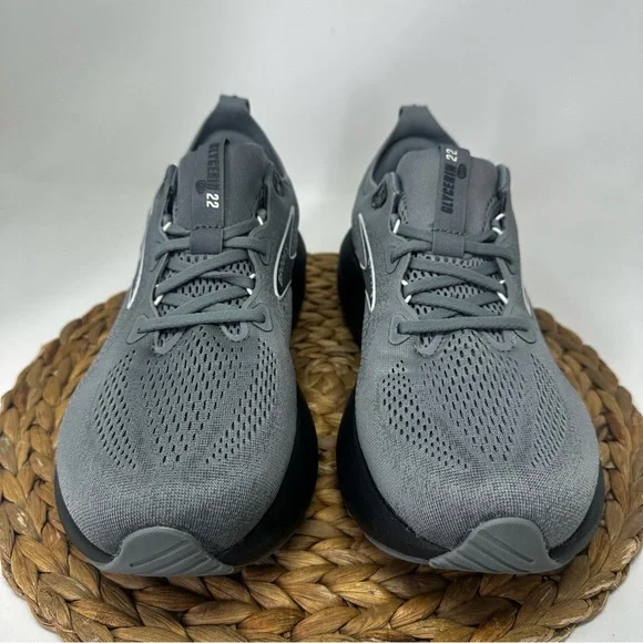 BROOKS Glycerin 22 Running Shoes Primer Gray Ebony Bluewash Size 11 WIDE Men's